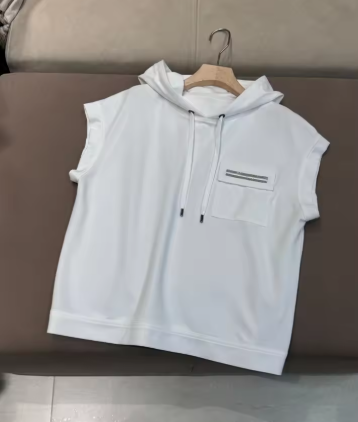 Summer high quality exquisitely trimmed cotton casual set of clothes with shorts